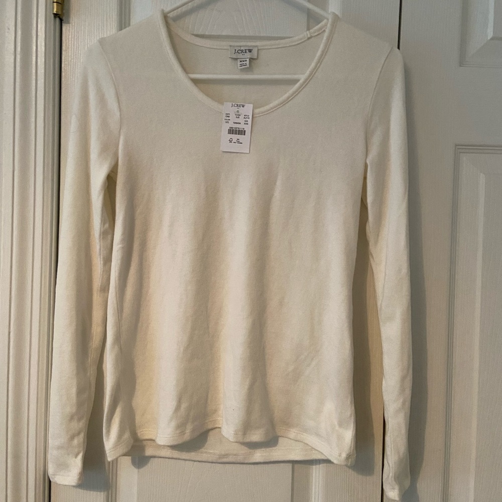 Long sleeve fuzzy JCrew Tshirt